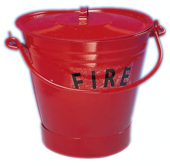 Metal Fire Bucket with Lid